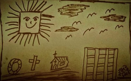 Sol nascendo quadrado em terra plana