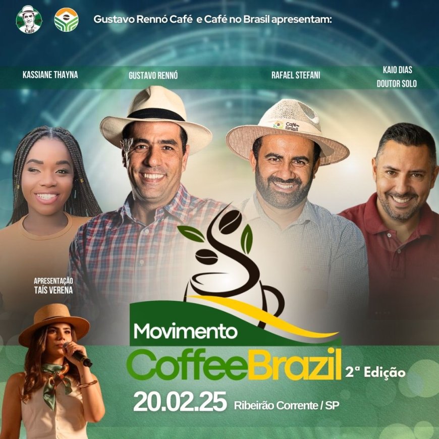 Kassyane Thayna, Gustavo Rennó e Dr. Solo são presenças confirmadas no Movimento Coffee Brazil nesta semana