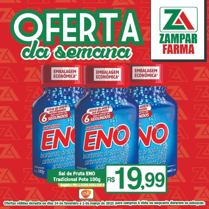 Ofertas de 24 de fevereiro a 2 de março na Zampar Farma