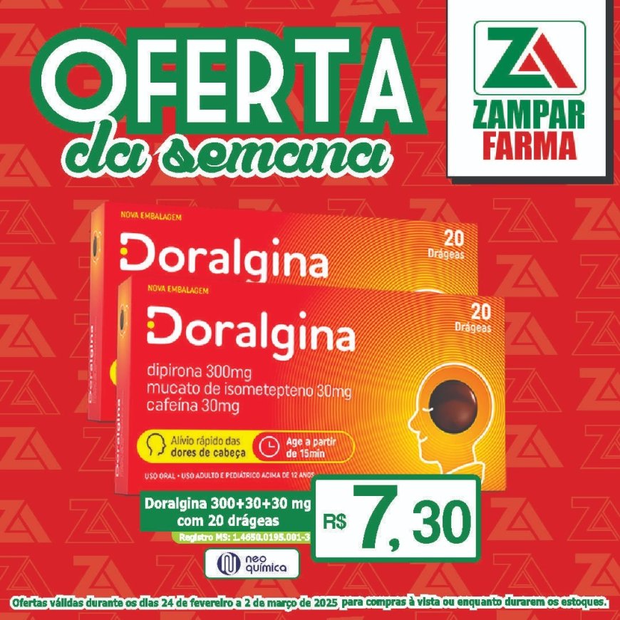 Ofertas de 24 de fevereiro a 2 de março na Zampar Farma