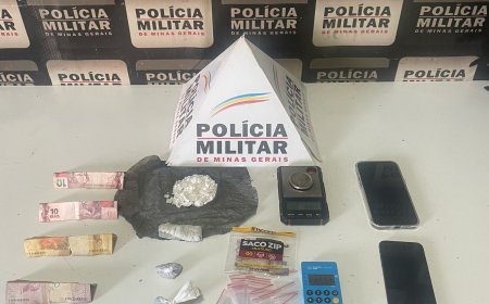 Polícia Militar apreende produtos relacionados ao tráfico de drogas e prende autor em Guaxupé