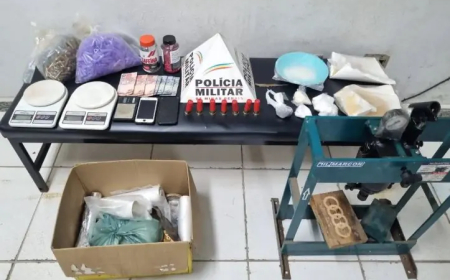 Laboratório de drogas é desmantelado e suspeito é preso com munições no Sul de Minas