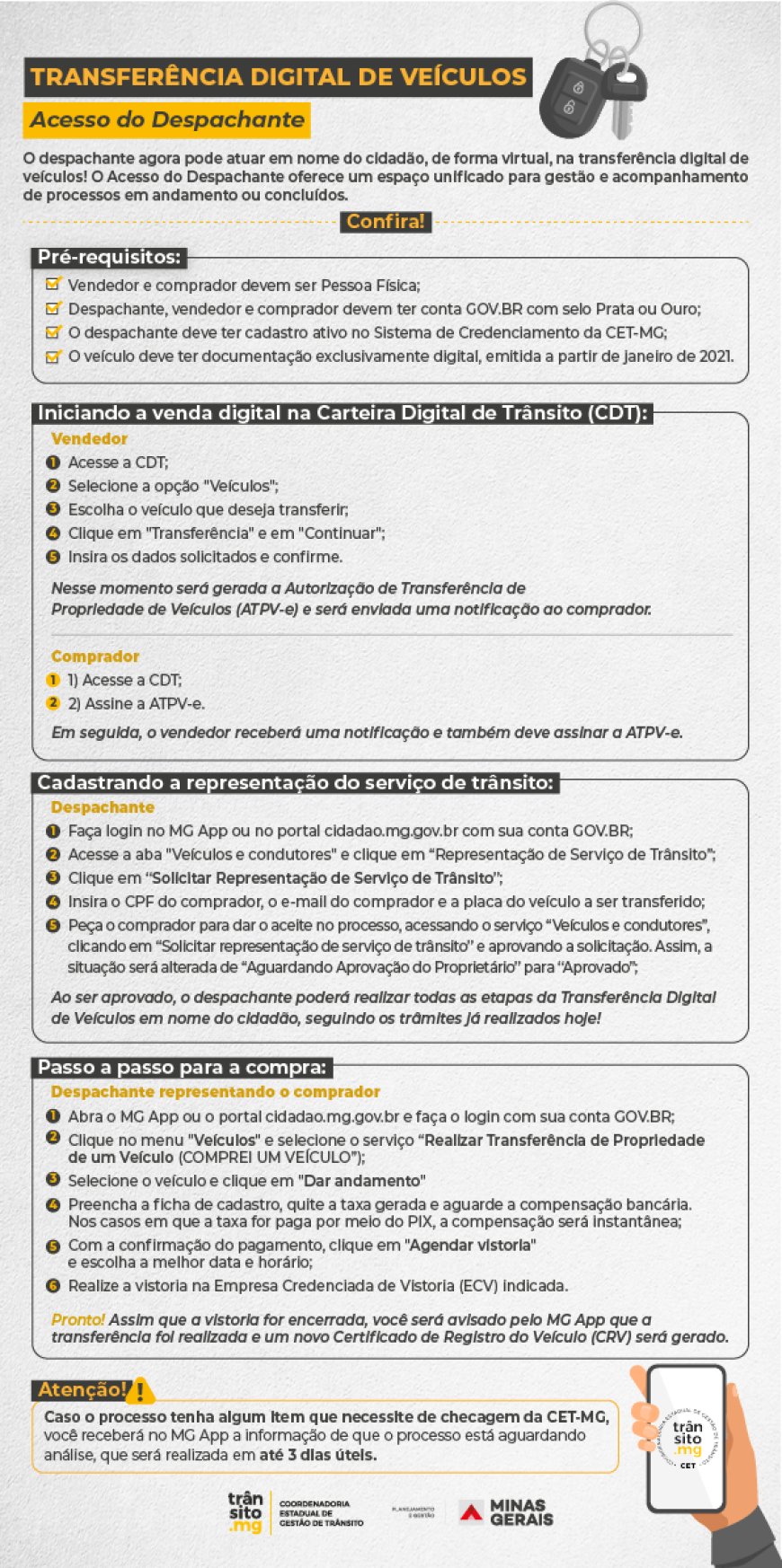 Estado amplia as opções para os cidadãos realizarem, de forma ágil e fácil, a transferência digital de veículos