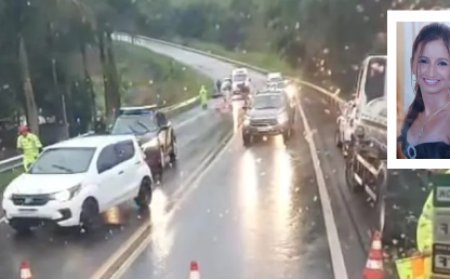 Mulher de 39 anos morre em grave acidente entre moto e caminhão na BR-491, próximo a Monte Belo
