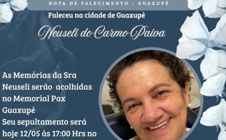 Nota de Falecimento: Neuseli do Carmo Paiva, aos 63 anos