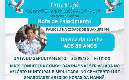 Nota de Falecimento: Davina da Cunha, aos 88 anos