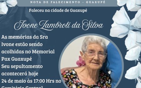 Nota de Falecimento: Ivone Zambroti da Silva, aos 91 anos