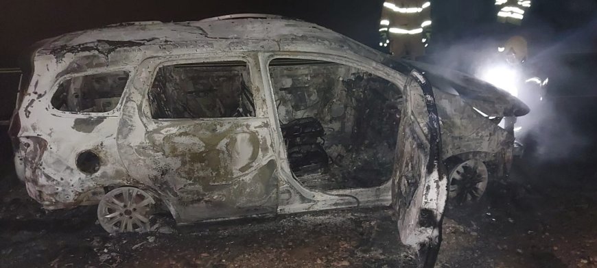 Veículo pega fogo na BR-491, nas proximidades do Trevo do Japy