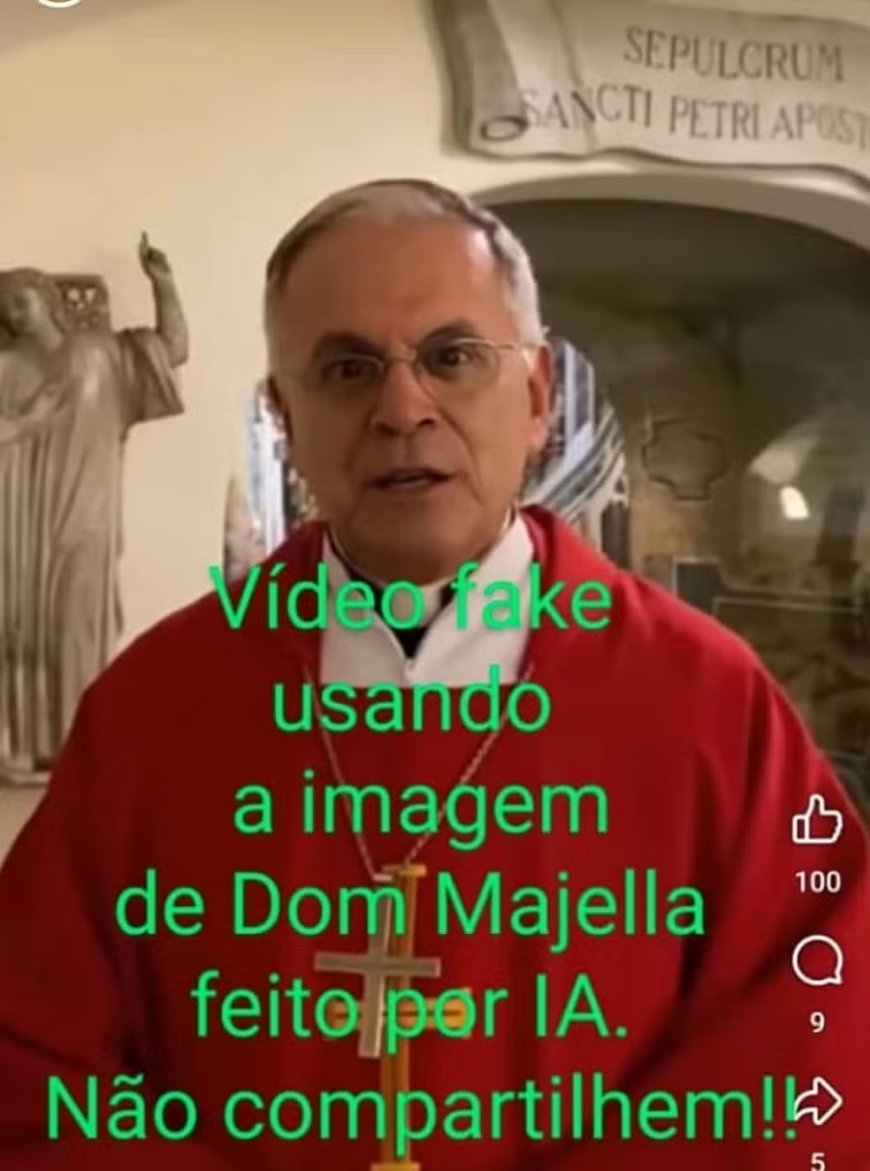 Absurdo: Vídeo falso feito por IA usa imagem de Arcebispo de MG para pedir dinheiro para tratamento de criança doente