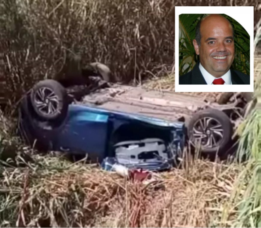 Comunicador capota veículo e morre na MG-449, estrada que liga Mococa a Arceburgo