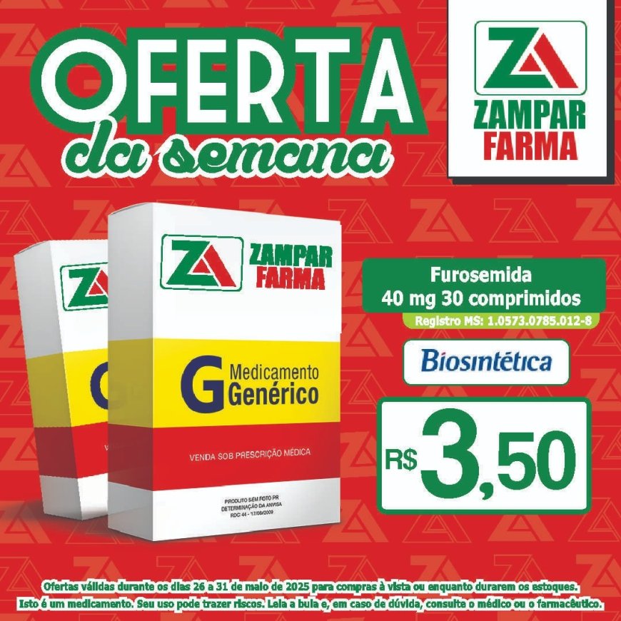 Ofertas dos dias 26 a 31 de maio na Zampar Farma