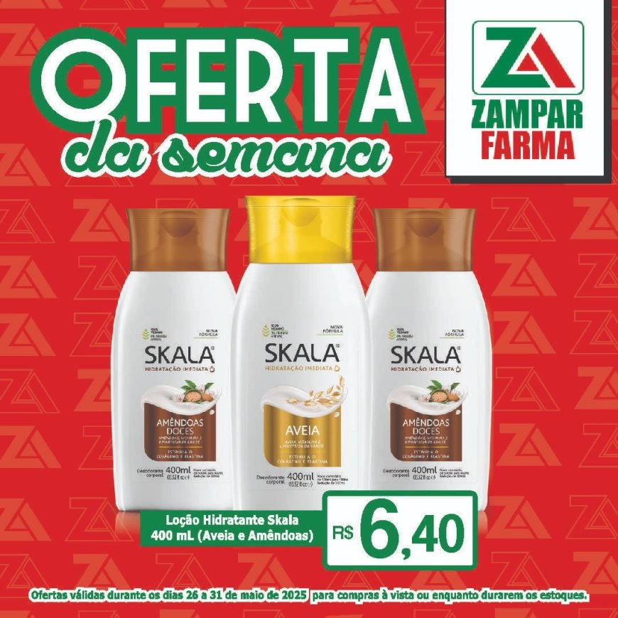 Ofertas dos dias 26 a 31 de maio na Zampar Farma