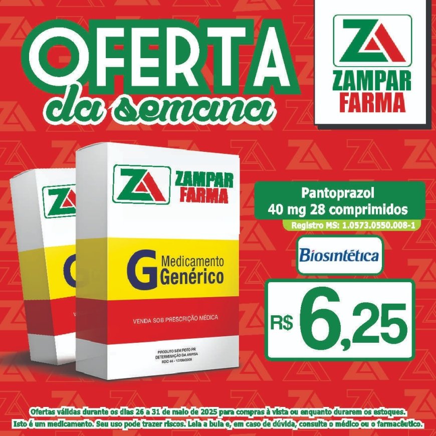 Ofertas dos dias 26 a 31 de maio na Zampar Farma