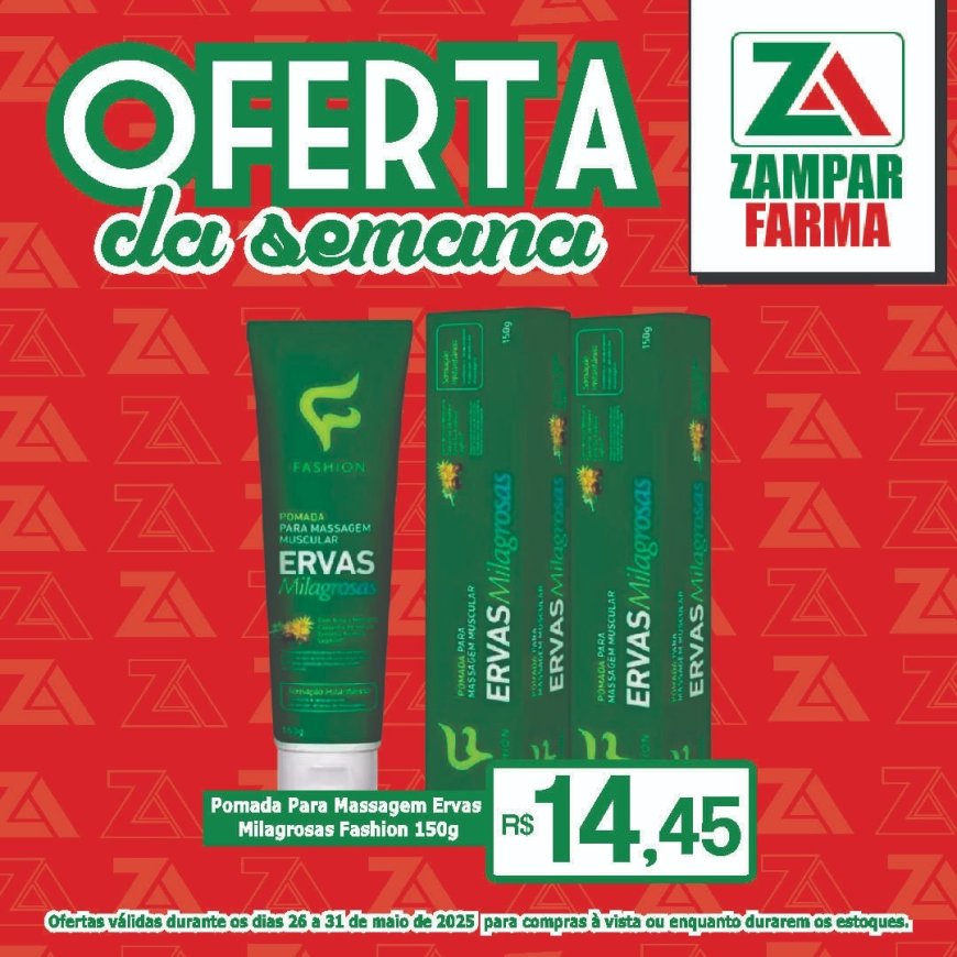 Ofertas dos dias 26 a 31 de maio na Zampar Farma
