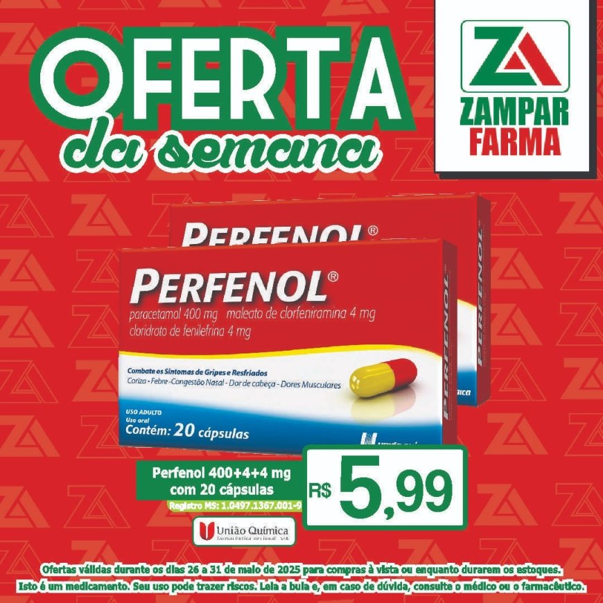 Ofertas dos dias 26 a 31 de maio na Zampar Farma