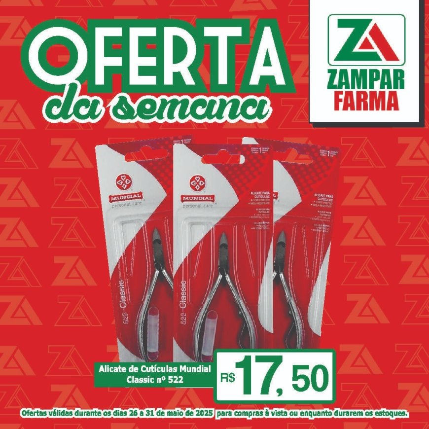 Ofertas dos dias 26 a 31 de maio na Zampar Farma