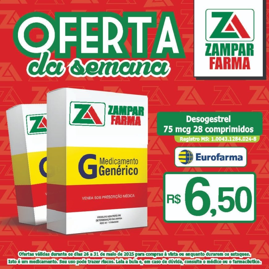 Ofertas dos dias 26 a 31 de maio na Zampar Farma