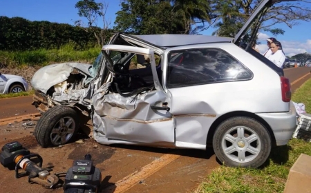 Colisão frontal deixa dois feridos entre Paraíso e São Tomás de Aquino