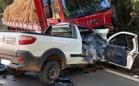 Duas pessoas morrem em grave acidente na MG-455, entre Andradas e Ibitiúra de Minas