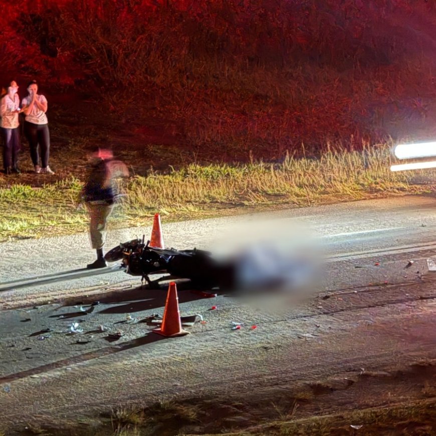 Mais acidente no Sul de Minas: Motociclista morre após bater com caminhão na MG-184, em Areado
