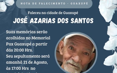 Nota de Falecimento: José Azarias dos Santos, aos 81 anos