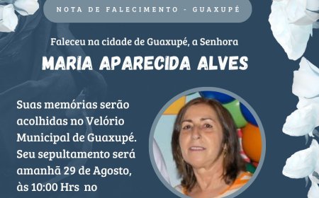 Nota de Falecimento: Maria Aparecida Alves, aos 59 anos