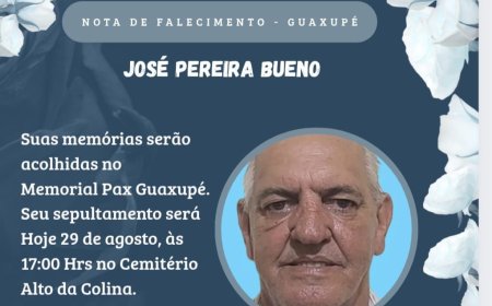 Nota de Falecimento: José Pereira Bueno, aos 74 anos