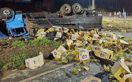 Acidente no Sul de Minas leva motorista de caminhão a óbito e deixa seis pessoas feridas