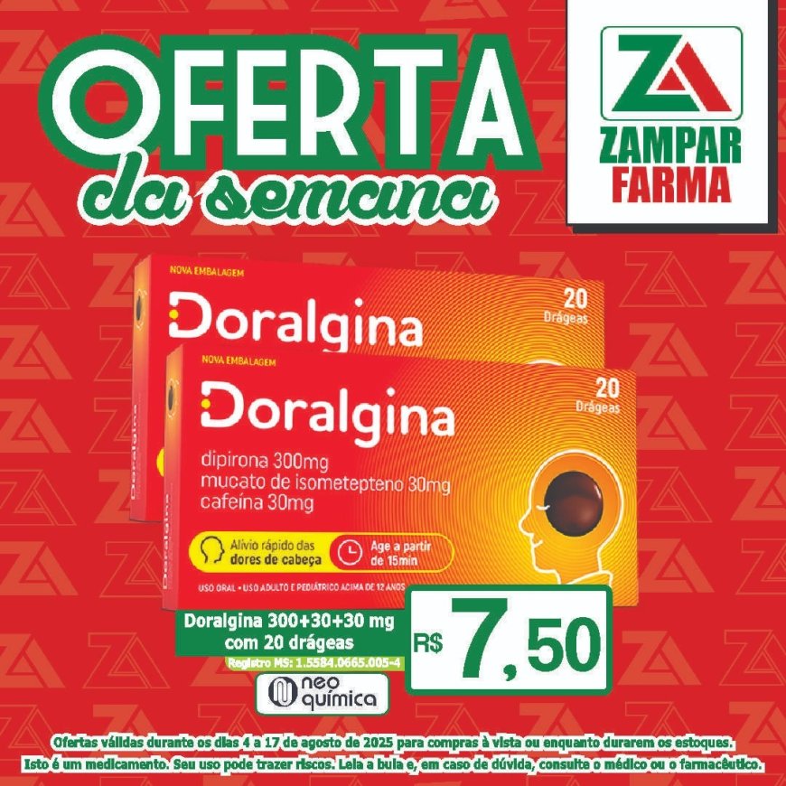 Ofertas da semana na Zampar Farma