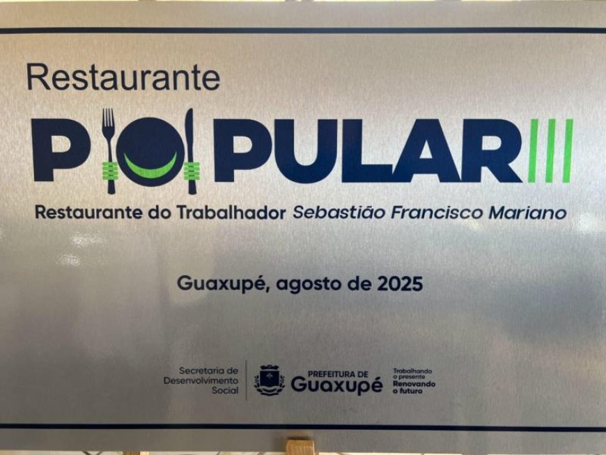 Terceiro restaurante popular é inaugurado em Guaxupé com valor de R$2 a refeição