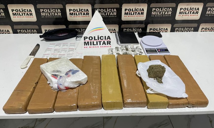Policiais prendem homem de 37 anos por tráfico de drogas e apreendem vários materiais ilícitos em Guaxupé