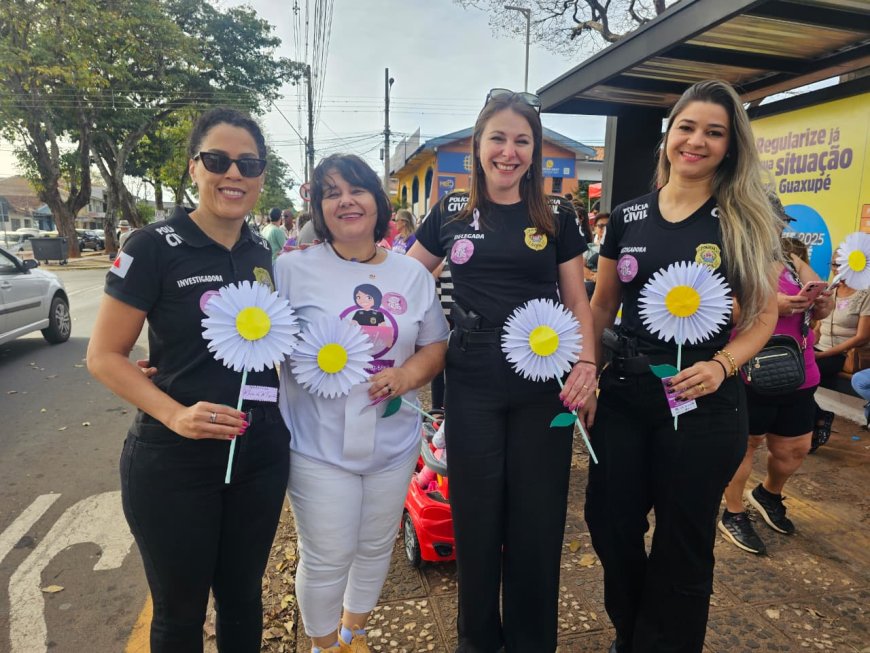 Polícia Civil participa de mobilizações pela igualdade e pelo fim da violência em Guaxupé