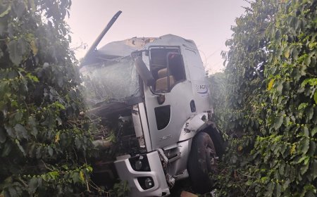 Homem de 39 anos perde o controle do veículo, que capota em estrada rural de Nova Resende