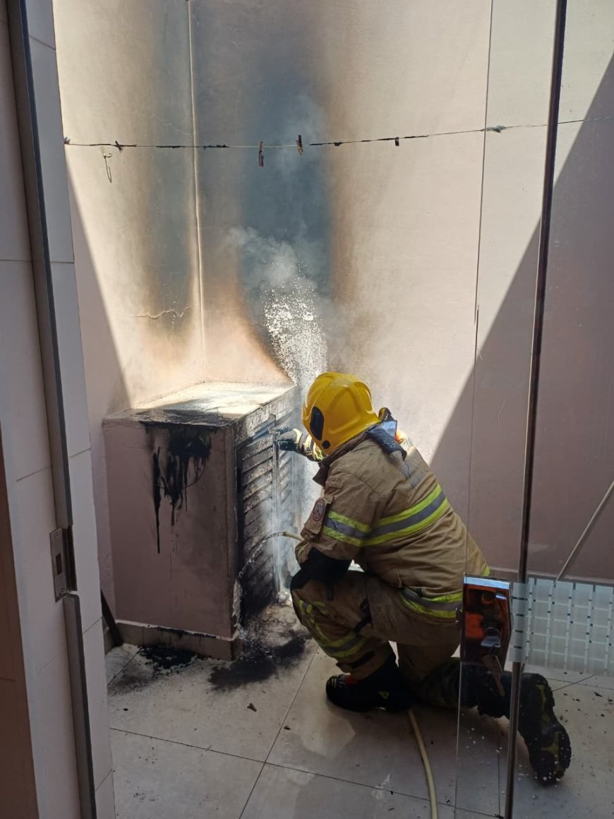 Bombeiros controlam princípio de incêndio em residência com risco de explosão de botijões de gás em Paraíso