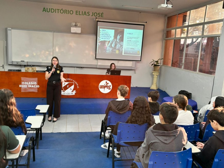 Polícia Civil promove palestra sobre bullying e segurança digital em Guaxupé
