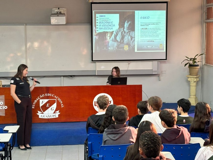 Polícia Civil promove palestra sobre bullying e segurança digital em Guaxupé