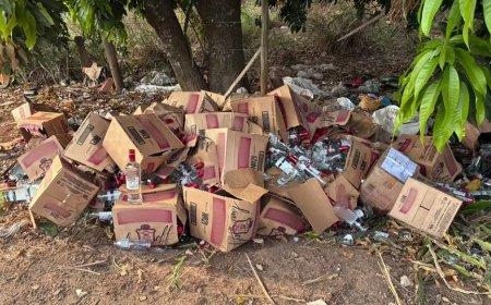 Em intenso período de fiscalização, a polícia federal encontra 50 caixas de vodkas jogadas à beira da MG-050,  em Passos