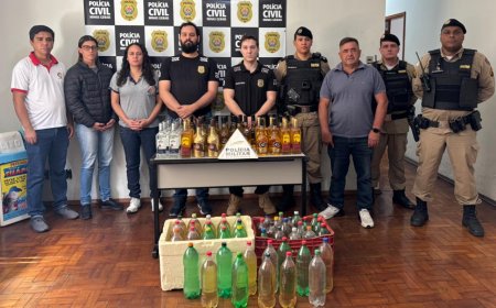 Policiais civis apreendem bebidas sem controle sanitário vendidas em comércio no Sul de Minas
