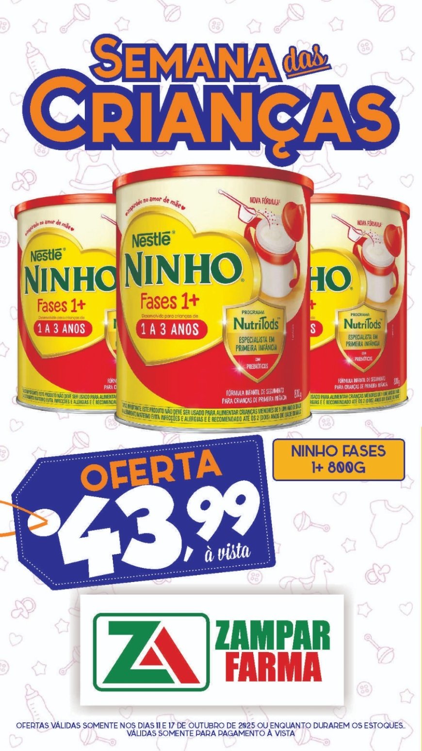 Ofertas Especiais na Semana das Crianças na Zampar Farma
