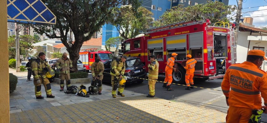 Frigideira com óleo de fritura causa incêndio em apartamento no centro de Poços de Caldas