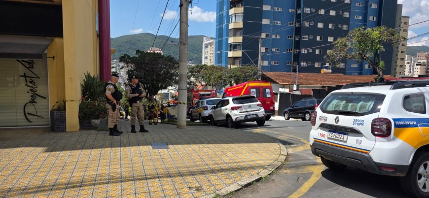 Frigideira com óleo de fritura causa incêndio em apartamento no centro de Poços de Caldas