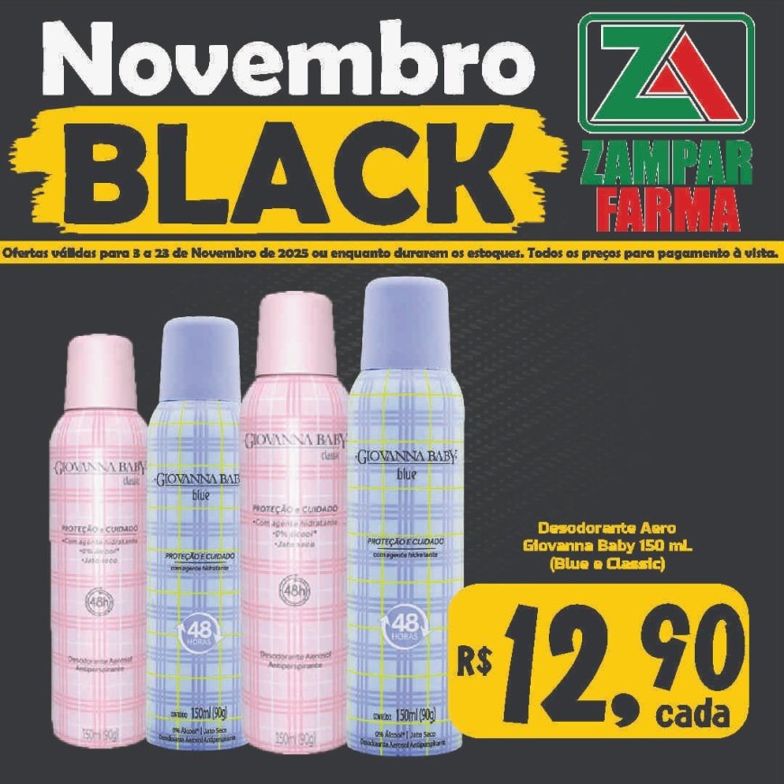 Ofertas de Novembro Black na Zampar Farma