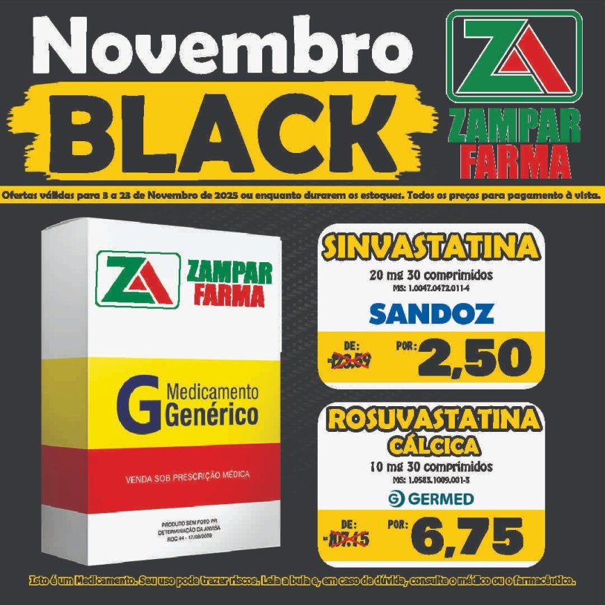 Ofertas de Novembro Black na Zampar Farma