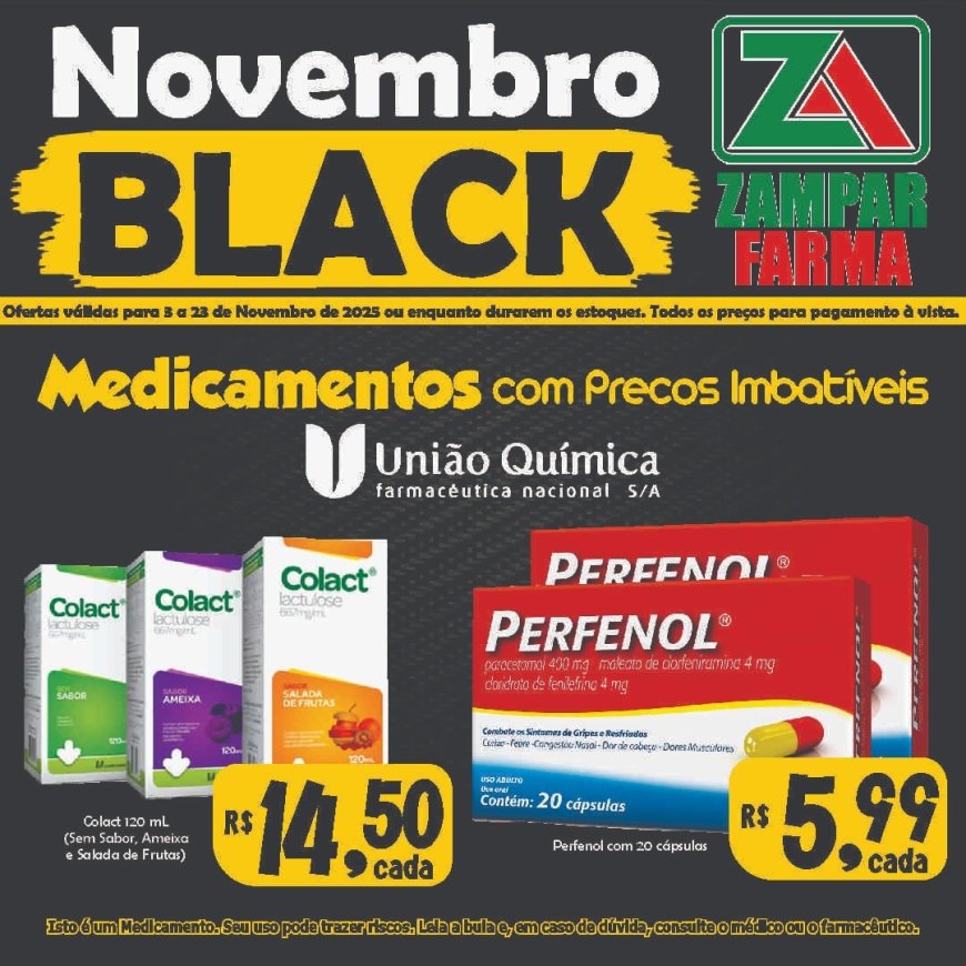 Ofertas de Novembro Black na Zampar Farma