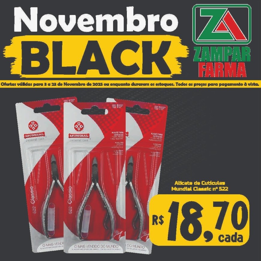 Ofertas de Novembro Black na Zampar Farma