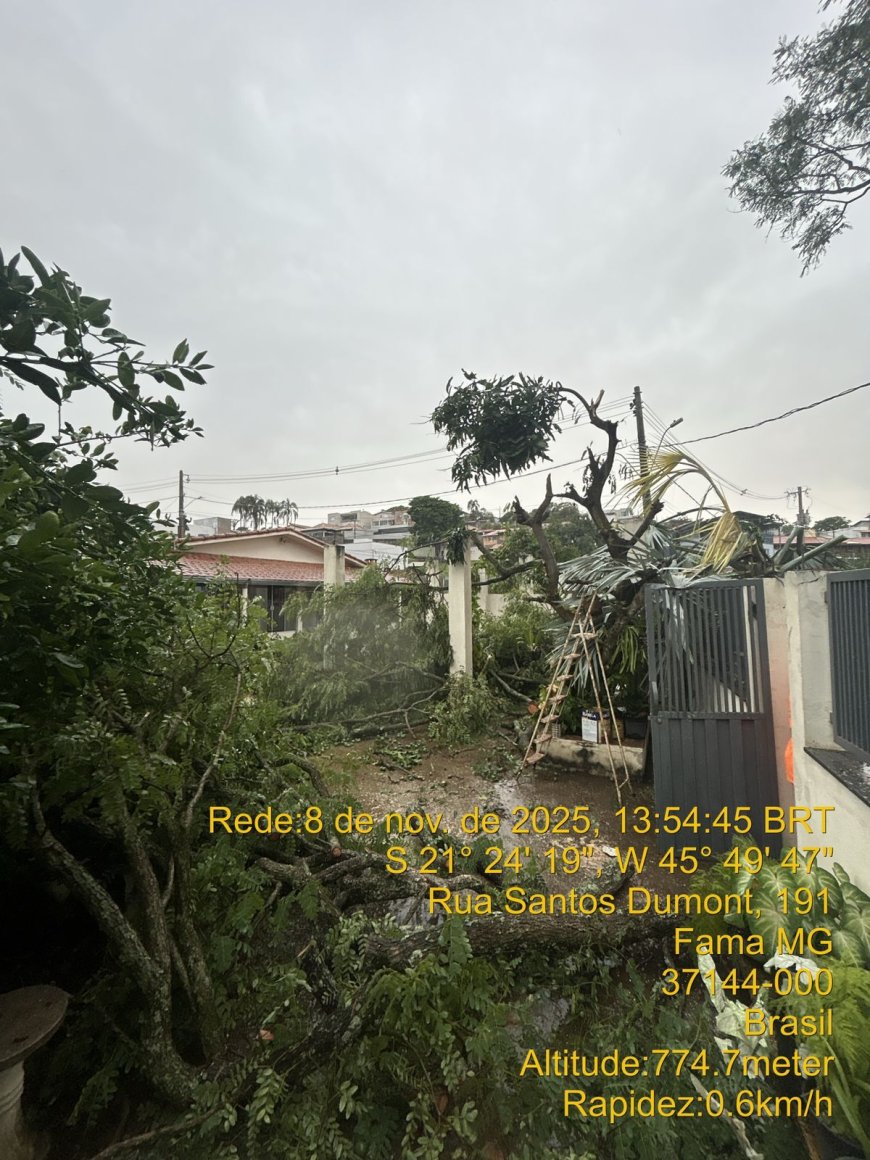 Forte tempestade em Fama provoca vários prejuízos no município