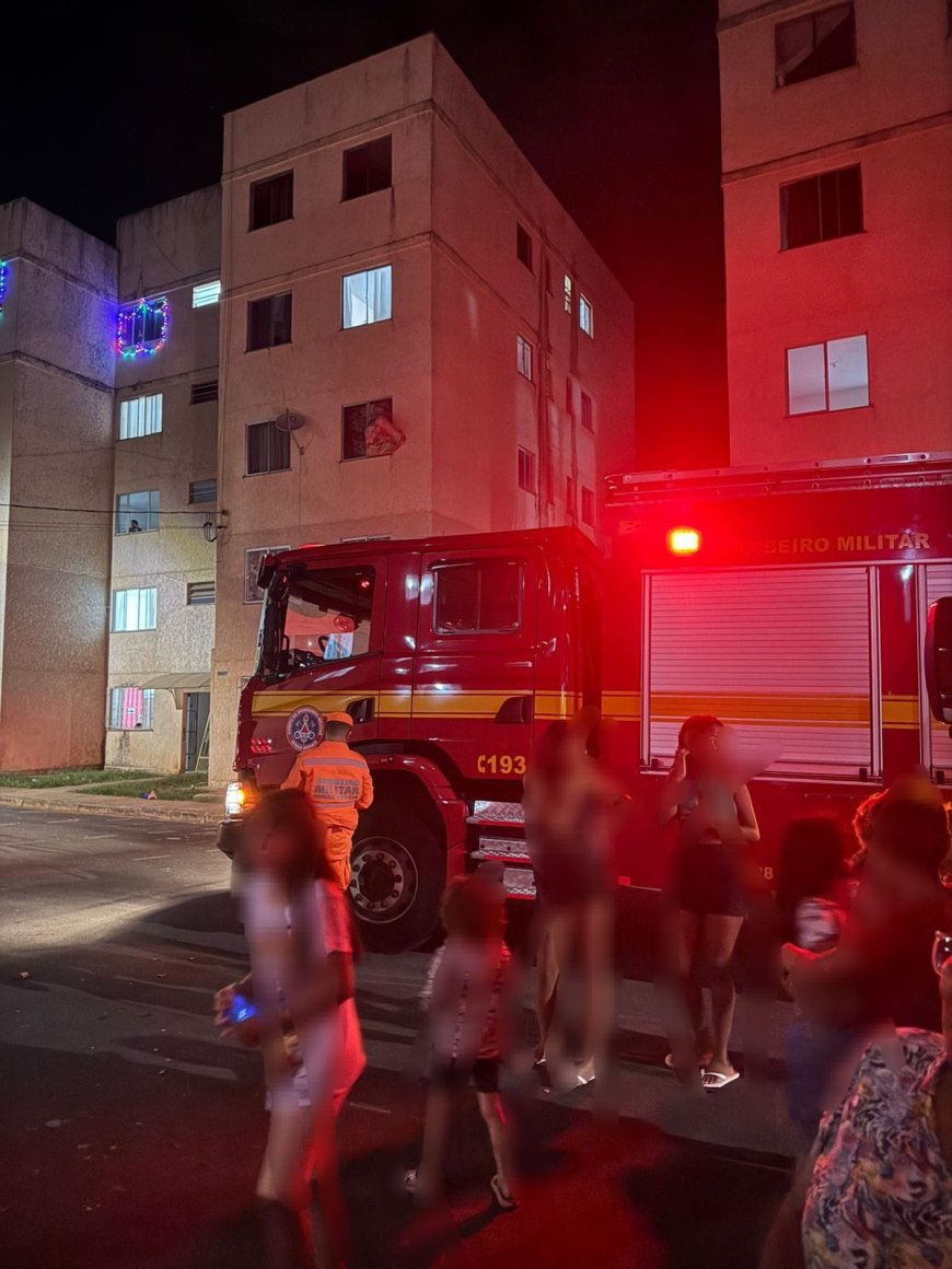 Mangueira de botijão de gás se rompe e causa incêndio em apartamento no Sul de Minas
