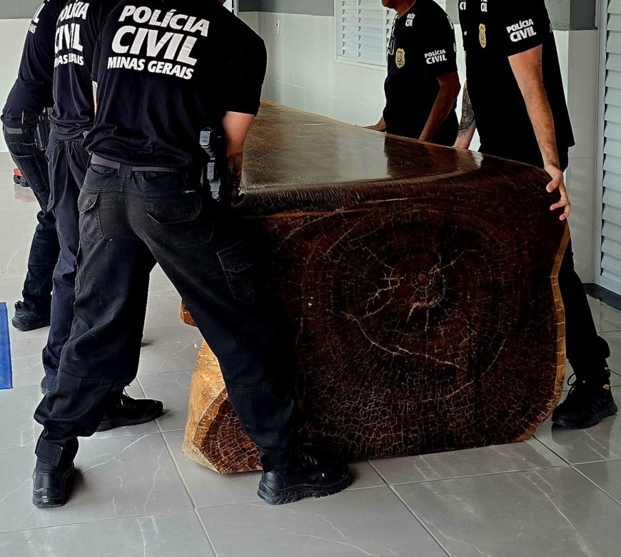 Polícia Civil recupera mesa de madeira maciça avaliada em mais de R$ 22 mil e suspeito de receptação é detido