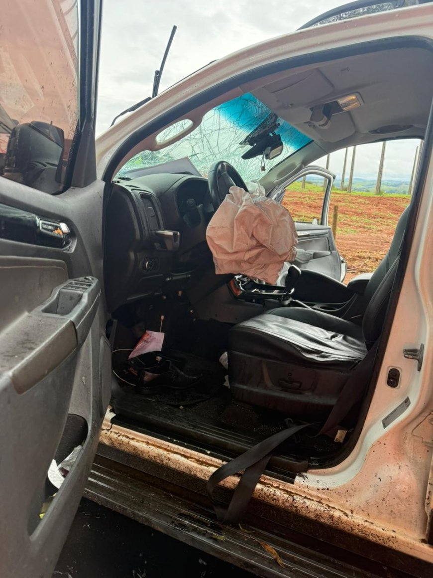 Homens ficam feridos após veículo colidir com árvore na MG-167