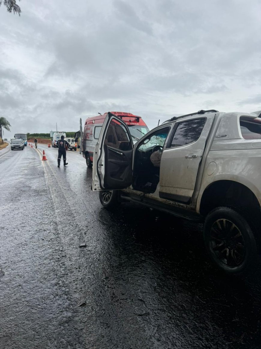 Homens ficam feridos após veículo colidir com árvore na MG-167